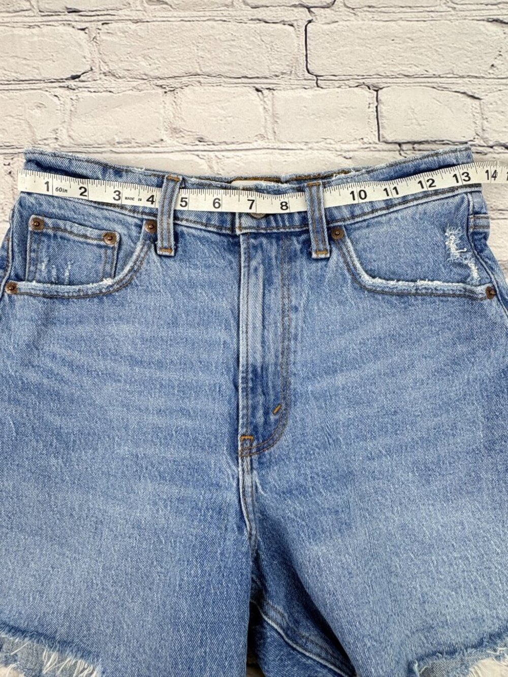 Abercrombie & Fitch Light Blue Denim Jean Shorts - Picture 6 of 9